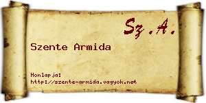 Szente Armida névjegykártya